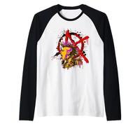 Anarchia Punk Britannica Cyberpunk Maglia con Maniche Raglan