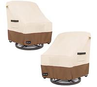 ANartcle Copertura per sedia girevole da esterno, confezione da 2, 600 D, impermeabili, resistenti, per sedie da esterno (76 x 86 x 96 x 96 cm), coprisedia girevoli per mobili da esterno, beige e