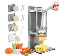 Anatole Tagliapatate per Patate Fritte Professionale Verticale 4 Lame | 6mm/9mm/13mm Spicchi Lame in Acciaio Inox, Design Verticale-Meno Sforzo, per Cetrioli Cipolle Carote Mela Ristorante Case
