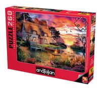 AnaTolian - Puzzle Mappa del mondo dei cartoni animati - 260 Pezzi