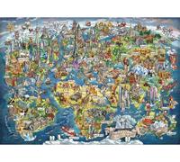 AnaTolian - Puzzle Meravigliosa mappa del mondo - 3000 Pezzi