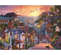 Anatolian - Puzzle Città costiera al tramonto - 1000 Pezzi