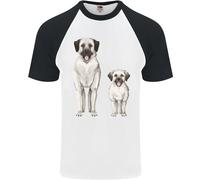 Anatolici Pastore Cane e Cucciolo Uomo S/S Baseball T-Shirt