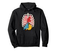 Anatomia Colorata del Corpo Umano illustrata - Infermiera Felpa con Cappuccio