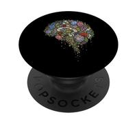 Anatomia del cervello floreale astratta natura arte PopSockets PopGrip Adesivo