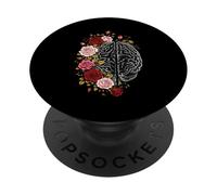 Anatomia del cervello umano floreale neuroscienze psicologia PopSockets PopGrip Adesivo