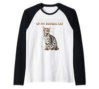 Anatomia del Gatto del Bengala T | Divertenti detti sui Maglia con Maniche Raglan