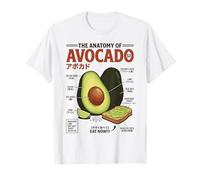 Anatomia dell'avocado Retro Giapponese Palestra Salute Maglietta