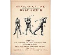 Anatomia Di The Golf Swing Grande Acciaio Insegna 40cm x 30cm ( Og )
