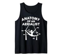 Anatomia di Un Aerialista Divertente Circo Aereale Dolore Design Canotta