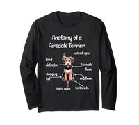 Anatomia di Un Airedale Terrier - Schema Divertente dei Cartoni Animati del Cane Maglia a Manica