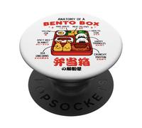 Anatomia di un Bento Box Carino Kawaii Cibo Stile Giapponese PopSockets PopGrip Adesivo