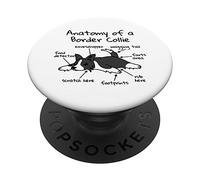 Anatomia Di Un Border Collie Cane PopSockets PopGrip: Impugnatura per Telefoni Cellulari e Tablet Intercambiabile