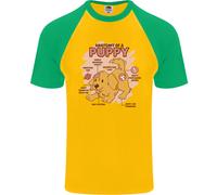 Anatomia Di Un Cucciolo Di Cane Maglietta Baseball S/S Uomo