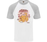 Anatomia Di Un Cucciolo Di Cane Maglietta Baseball S/S Uomo