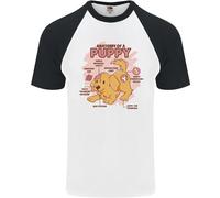 Anatomia Di Un Cucciolo Di Cane Maglietta Baseball S/S Uomo