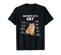Anatomia di Un Gatto Spiegazione Divertente Maglietta