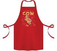 Anatomia di Un Mucca Divertente Cotone Grembiule 100% Biologico