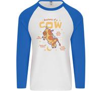 Anatomia Di Un Mucca Divertente Uomo L/S Baseball T-Shirt