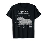 Anatomia di Un Schema del Roditore Divertente Capibara Maglietta
