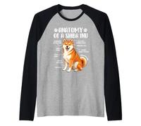 Anatomia di Un Shiba Inu - Cane Giapponese papà Cane Mamma Maglia con Maniche Raglan