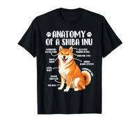 Anatomia di Un Shiba Inu - Cane Giapponese papà Cane Mamma Maglietta