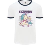 Anatomia Di Un Unicorno Divertente Fantasy Uomo Ringer T-Shirt