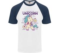 Anatomia Di Un Unicorno Divertente Fantasy Uomo S/S Maglietta Baseball