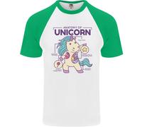 Anatomia Di Un Unicorno Divertente Fantasy Uomo S/S Maglietta Baseball