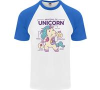 Anatomia Di Un Unicorno Divertente Fantasy Uomo S/S Maglietta Baseball