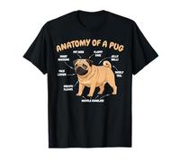 anatomia, di, uno, carlino, cane Maglietta