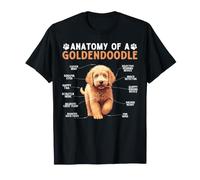 Anatomia, di, Uno, Dorato, scarabocchiare, Cane Maglietta