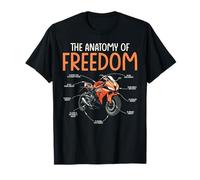 anatomia, di, uno, moto, libertà, divertente, motociclista Maglietta