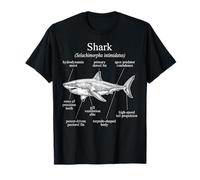 Anatomia di Uno Squalo Divertente Oceano Diagramma Maglietta