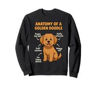 Anatomia Goldendoodle Cane Mamma papà Doodle Dorato Doodle Fluffy Doodle Felpa