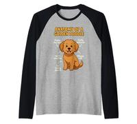 Anatomia Goldendoodle Cane Mamma papà Doodle Dorato Doodle Fluffy Doodle Maglia con Maniche Raglan
