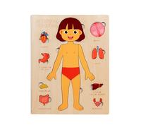 Anatomia per Bambini,Parti del Corpo in Legno Educative - Giocattoli Educativi Gioco di Apprendimento per Ragazzi Studenti Bambine Bambini