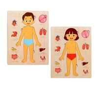 Anatomia Per Bambini - Puzzle In Legno Del Corpo Umano, Giocattolo Scientifico Educativo, Bambini, Ragazzi, Ragazze, Giovani | Strumento Di Apprendimento Per Viaggi, Scuola, Ospedale, Insegnamen