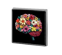 Anatomia umana Cervello Colorato Cervello Quadrato Distintivo Carino Spilla Spille Distintivi Pulsante per Zaino Giacche Cappelli Decor