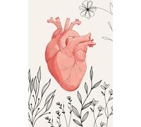 Anatomical Heart Dotted Notebook: 6 x 9 Dot Grid Journal with Floral Heart Cover - Romantic Gothic Gift for Valentine’s Day, Writing, Bullet Journaling