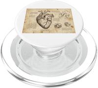 Anatomico Cuore Schizzo Da Vinci Vintage Scienza Medica PopSockets PopGrip per MagSafe