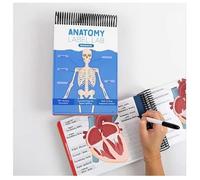 Anatomy Label Lab - Cartella di lavoro creativa per l'anatomia umana, strumenti di studio fisiologico, oltre 100 pagine cancellabili a secco a colori, per studenti delle scuole di medicina, medici