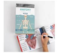 Anatomy Label Lab - Cartella di lavoro creativa per l'anatomia umana, strumenti di studio fisiologico, oltre 100 pagine cancellabili a secco a colori, per studenti delle scuole di medicina, medici