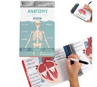 Anatomy Label Lab Workbook, Creative Human Anatomy Busy Book, Nurse Essentials Report Notebook, 100+ Full-Color Dry-Erase Pages, Physiology Study Tools for Medical Students, Nurses, and Doctors