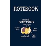 Anatomy Of A Furry Potato With Pattern Capybara Funny On Dark Blue Cover Fun Gifts for Men Women Kids: Notebook