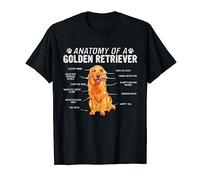 Anatomy of a Golden Retriever Dog Funny Golden Retriever Maglietta