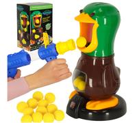 Anatra Affamata XL - gioco di abilità al tiro con 2 pistole, contatore LED e palline in schiuma