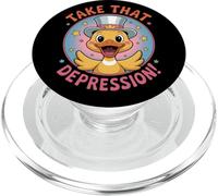 Anatra Allegra Cartoon Cilindro TAKE THAT DEPRESSION Salute PopSockets PopGrip per MagSafe