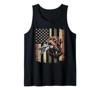 Anatra Caccia Labrador American USA Bandiera Mallard Duck Hunter Canotta