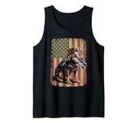 Anatra Caccia Labrador American USA Bandiera Mallard Duck Hunter Canotta
